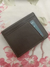 Bycobecy-Mini Cartera de cuero genuino para hombre, billetera pequeña, superfino, suave, 100%, tarjetero