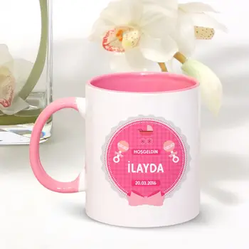 

Personalized Baby Girl Pink Mug Cup-002