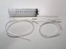 Jeringa de plástico de 100ml, Kit de Tubo Transparente de 80cm para medir nutrientes, útil para el hogar