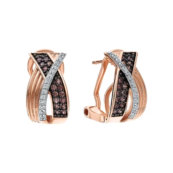

Silver earrings with cubic zirconia sunlight sample 925