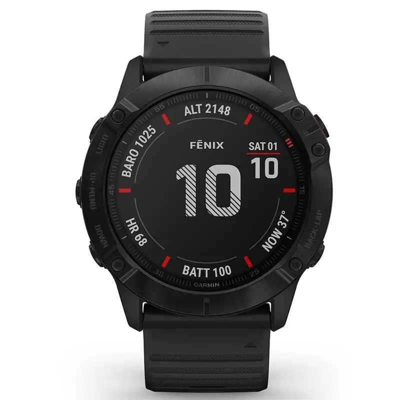 Смарт часы Garmin Fenix 6x Sapphire Carbon Gray GPS (010 02157 11) официальная гарантия 2 года спорт