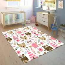 Else розовый смешной животные богемный для девочек 3d принт Нескользящая микрофибра для детской комнаты декоративный коврик для детской комнаты