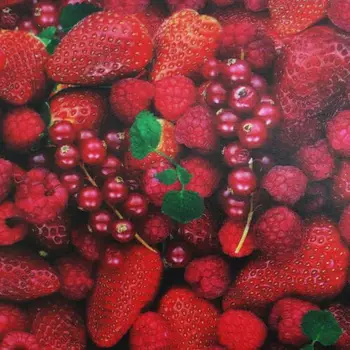

86005 transparent paper 'ягоды', 115g/m², 50,5*70 cm, pack./10 sheets, Folia