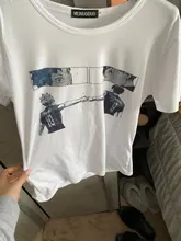 Camiseta Haikyuu para mujer, ropa informal japonesa con estampado, blanca, gráfica