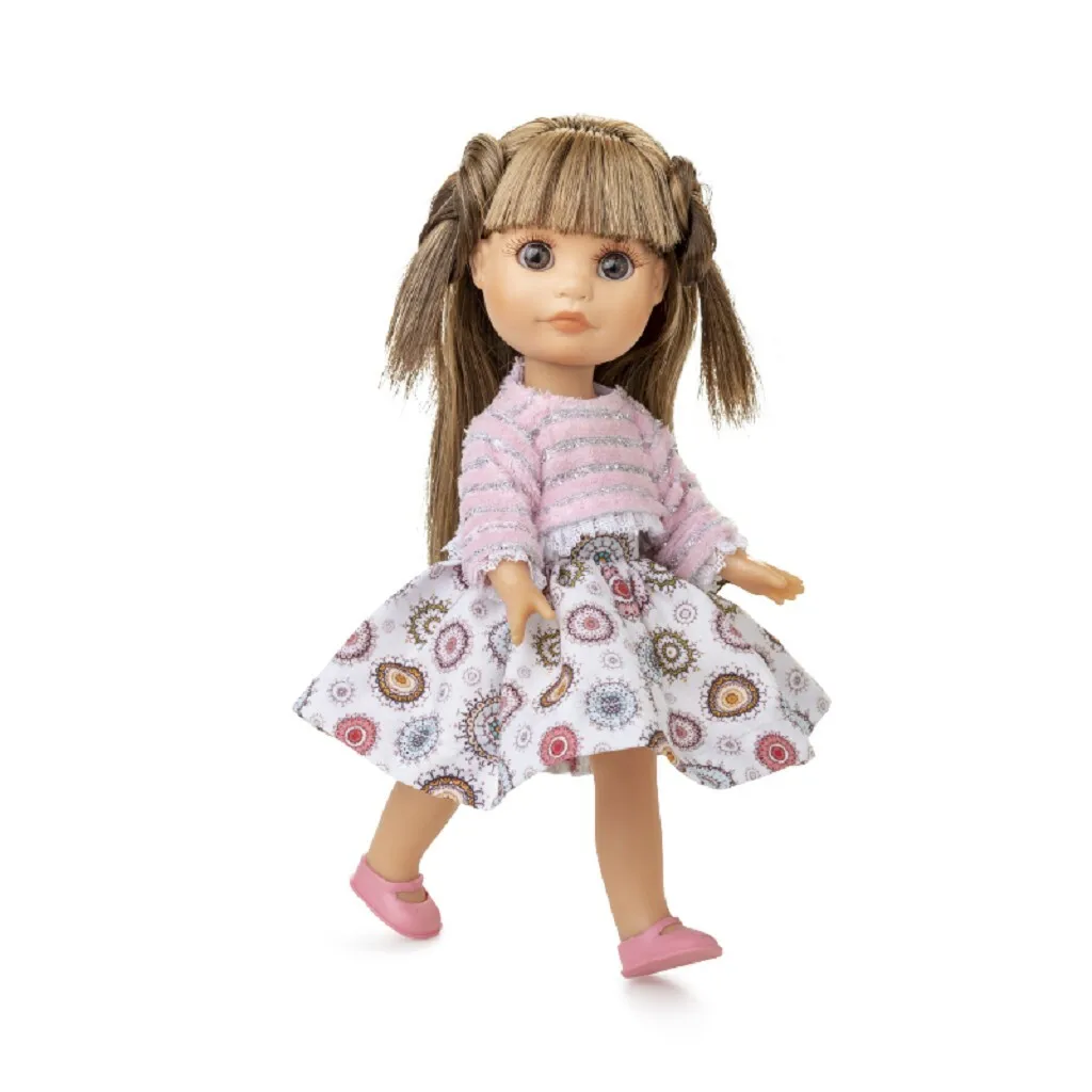 Кукла BERJUAN виниловая 22см Luci Vestido Jersey Rosa (1104) | Игрушки и хобби