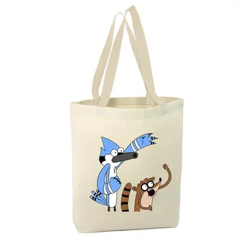 

Angemiel Bag Regular Show Mordecai and Rigby Shopping Beach Tote Bag