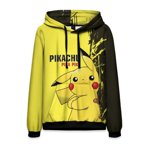 Men's sweatshirt 3D Pikachu Pika | Мужская одежда