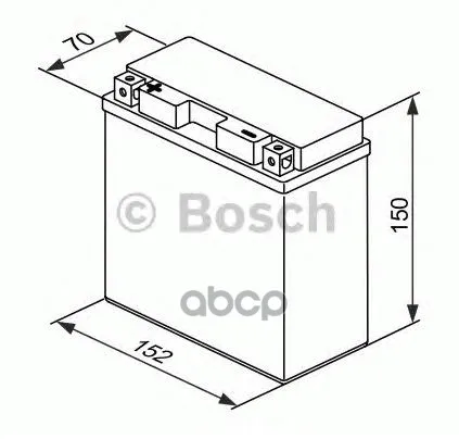 Аккумулятор Для Мототехники Bosch Moba Agm M6 12v 12ah 190a(Yt14b-4/Yt14b-Bs) 152x70x150mm 4.7kg Bosch арт. 0092M60200