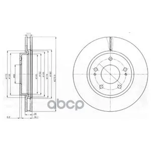 Диск Тормозной Передний Mitsubishi Lancer Cs(276мм) Bg4147 Delphi арт. BG4147