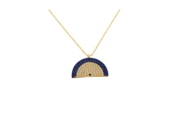 

Gold Evil Eye Necklace 02-330-K0837A