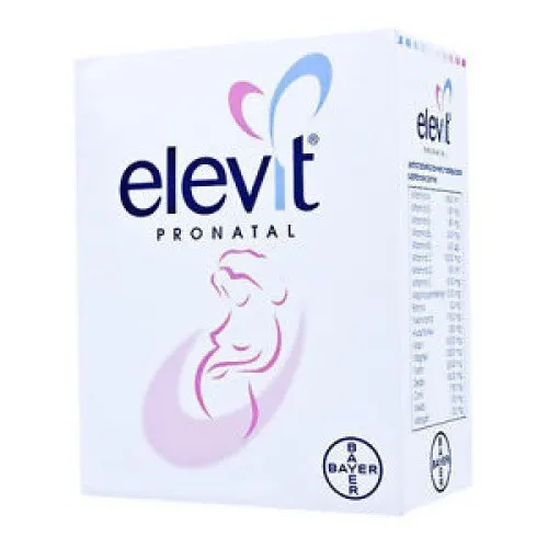 Bayer-Tableta para embarazo Elevit, 60 tabletas, vitamina MULTIVİTAMIN SKT:2/2022