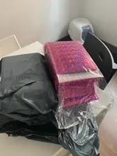 Bolsa de correo de burbujas de 20 piezas, película de aluminio, bolsa de burbuja de radio de oro rosa, bolsa de espuma impermeable, bolsa de embalaje Express, bolsa de vestido grande