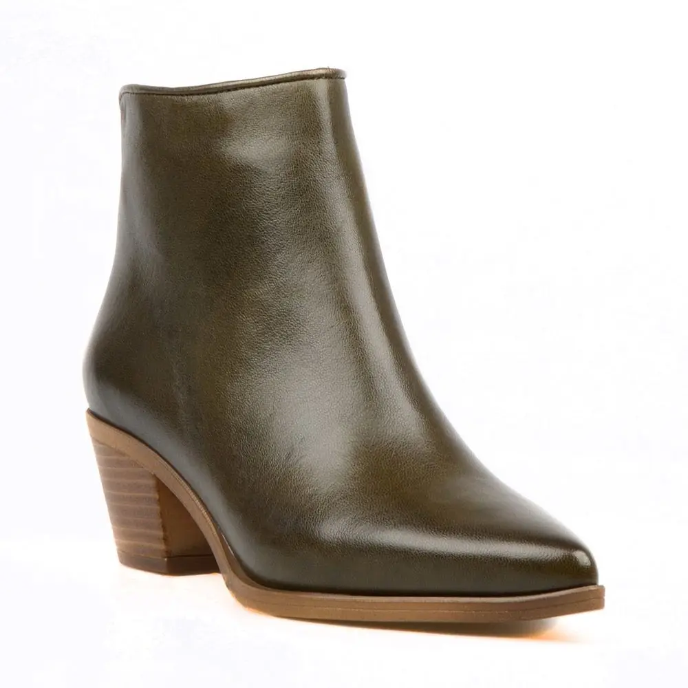 olive green booties womens