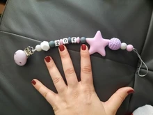 Pacifier Clips Silicone Personalized Chupetero-Chain Chew Letter for Infant Feeding Toddle