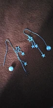 Silver Earrings Jewelry NEHZY Long-Tassel 925-Sterling-Silver Retro Star Gold Fashion