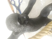 Light-Fixtures Pendant-Lamp Animal-Lighting Loft Hemp-Rope Cafe Gold E27 Black Resin