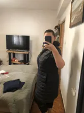 SEDUTMO-Chaqueta de plumón de talla grande 3XL para mujer, chaleco con capucha largo ultraligero, abrigo informal, Parkas delgadas ED913
