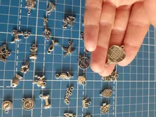 30 Uds. De abalorios variados de Metal Vintage para fabricación de joyas, abalorios de pájaros, colgante de pulsera DIY, accesorios de encaje negro