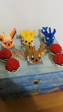 Bloques de Pokemon para niños, Pikachu, piezas de diamante, juguete de rompecabezas