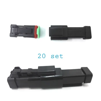 

ECAHAYAKU 20 set DT Connector Plug Kit Deutsch Male/Female Connector Car Styling For LED Light Bar Work Light Car Accessories