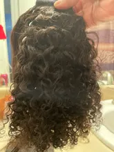 Coleta de pelo rizado Afro, cabello humano Remy brasileño con cordón, coleta Ombre, extensiones de cabello