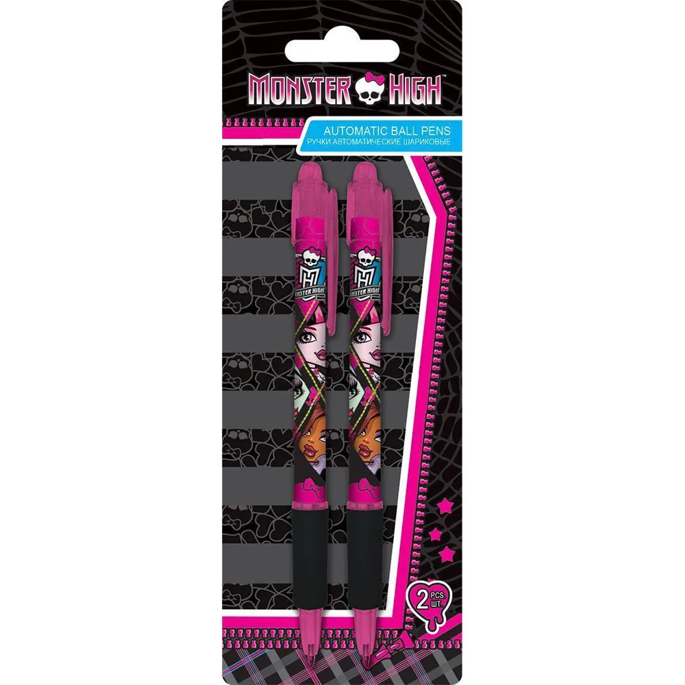 Набор ручек Monster High шариковые автомат, розовые 2 шт