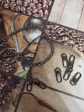 Llavero antipérdida metálico, llavero con mosquetón de 40cm para la cartera, para pantalones hípster, de estilo punk rock y hip hop, para hombres