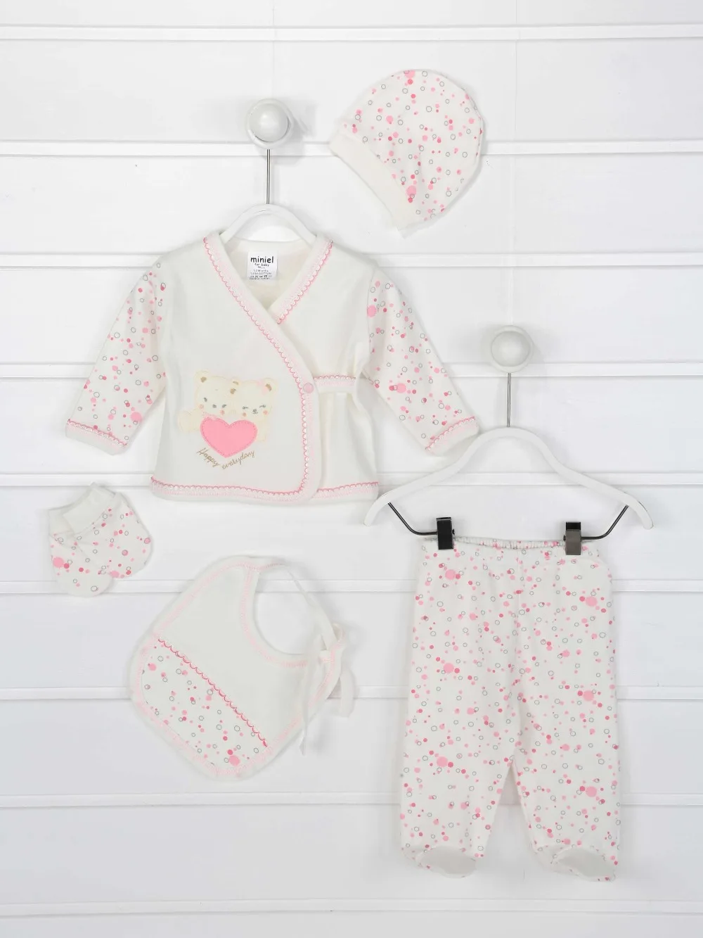 082-093-021 Pembe Yenidoğan Kız Bebek 5 li Hastane Çıkışı (1)