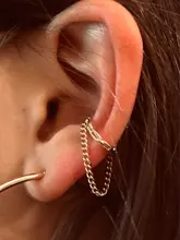Rock Vintage-pendientes con Clip y borlas para mujer, Piercing falso, hueso del oído, regalos de joyería