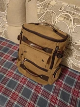 Mochila de lona Vintage para hombre, bolso escolar de viaje de gran capacidad, para ordenador portátil, de alta calidad