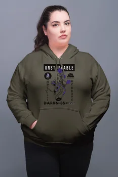 

Angemiel Wear Unstoppable Darkness Green Women 'S Hooded Sweatshirt