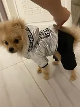 Jumpsuit Pet-Costumes Cotton-Padded Silver-Color Dogs Waterproof Winter Fashion for Hoodie