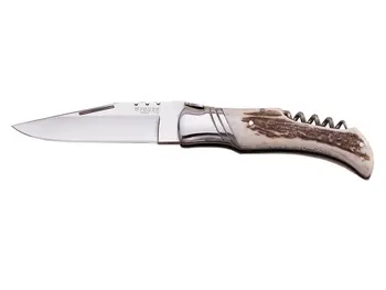

Joker NC11 Bècasse hunting knife laguiole with cache in asta deer corkscrew and 9,5 cm blade.