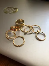 IPARAM-Conjunto de anillos de plata y oro para mujer, sortija de dedo torcida con lazo de corazón Vintage, nudillos, joyería femenina, regalos de boda, 2019