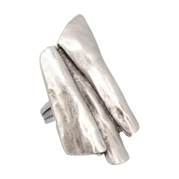 

Women's ring oversized triple metal (53374)