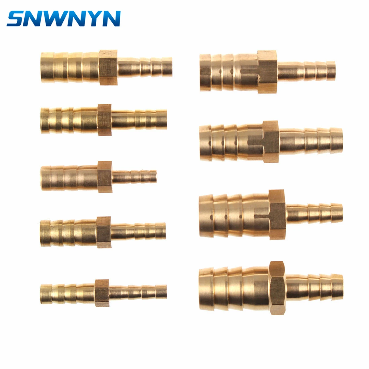 Brass Reducing Straight Hose Barb 2 Way Pipe Fitting Reducer Copper
