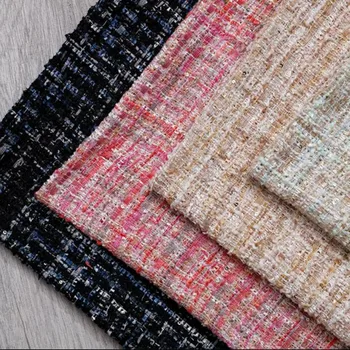 

4style Woolen tweed soft nylon Fabric sewing patch textiles diy polyester tissu cloth fabric C868