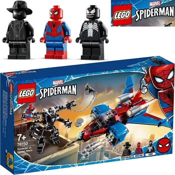 

Lego Marvel, 76150 jet arachnido armor robotica venom, Lego Spiderman, 371 pieces Lego Super heroes, construction toy