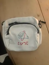 Bolso de hombro de lona para mujer, Mini BOLSA DE TELÉFONO coreana con estampado de dibujos animados, cruzado, informal, con solapa