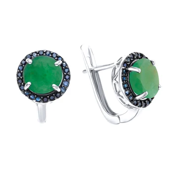 

Earrings made of silver with sapphire Nat. (U)