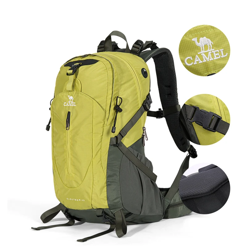 GOLDEN CAMEL 40L Waterproof Backpacks Men Women Climbing Bag for Men Ultralight Hiking Backpack with Sport Bags Covers Camping