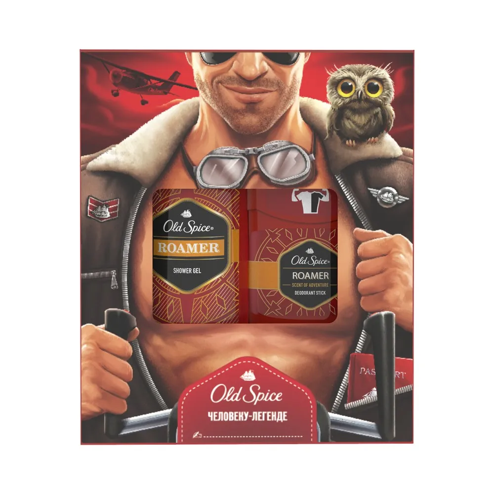 Подарочный набор OLD SPICE Твердый дезодорант Roamer 50мл+ Гель для душа Roamer 250мл