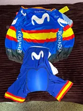 Conjunto de Ropa de Ciclismo DEL EQUIPO Movistar para hombre, Maillot, camisetas de verano, MTB, 2020