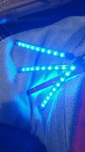 Led COCHE pie luz ambiental con USB encendedor de cigarrillos de fondo de música Control App RGB Auto decorativa Interior luces de la atmósfera