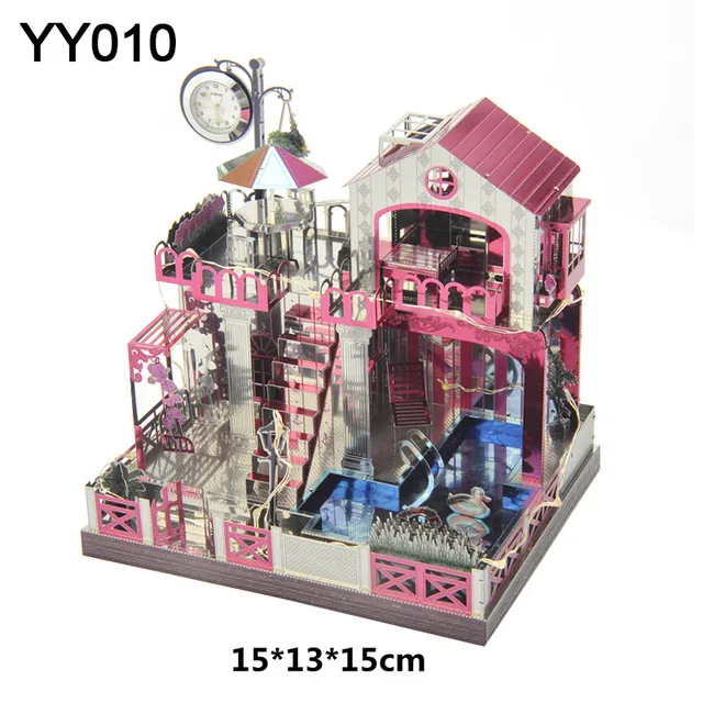 Microworld 3D Metal Theme Rotating Music Box Puzzle Models Kits DIY Laser Cutting Jigsaw Educational Toys Gifts For Girls Adult Love Building