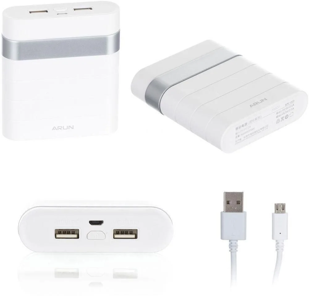 External Battery for smartphones power bank Arun 2.1a 2 USB Dual 12000 mAh 9000 6000 | Мобильные телефоны и аксессуары