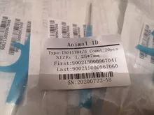 Microchip de identificación de animales, chip de 134,2 KHz para perro, RFID, micro chip de cristal para vaca, gato, perro, identificación de mascotas/microchip de seguimiento, inyector de identificación animal, envío Gratis, 100 uds.