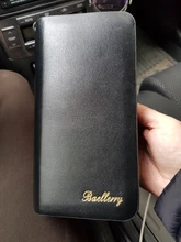 Carteras de hombre Baellerry de gran capacidad bolsillo del teléfono celular de doble cremallera embrague bolsa de Passcard de bolsillo de hombre de negocios cartera