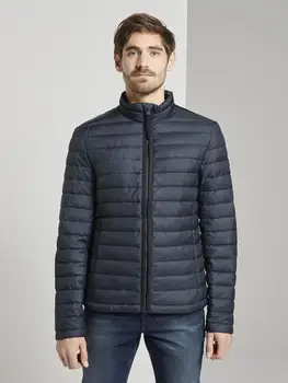 

Men's jacket Tom Tailor 665030 winter warm demi-season hood with pockets zipper windbreaker urban stylish new comfortable not wet casual bright light from the wind youth quality