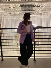 2021 Retro de Color sólido salvaje recto ancho pierna Pantalones mujer primavera nueva moda Coreana de cintura alta pantalones largos